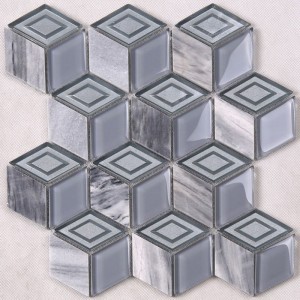 Hot Sale Hexagon 3D διαμάντι σχήμα μωσαϊκό πλακάκια Φιλιππίνες και την Αίγυπτο