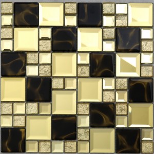 Κτίριο Υλικό τοίχο διακόσμηση γυαλιστερό χρυσό κεκλιμένο Mirror μωσαϊκό γυαλί κεραμίδι